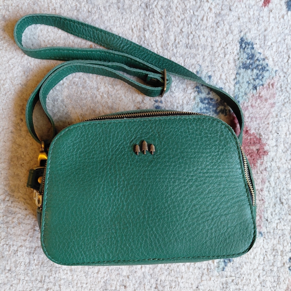 Green Leather Crossbody Bag